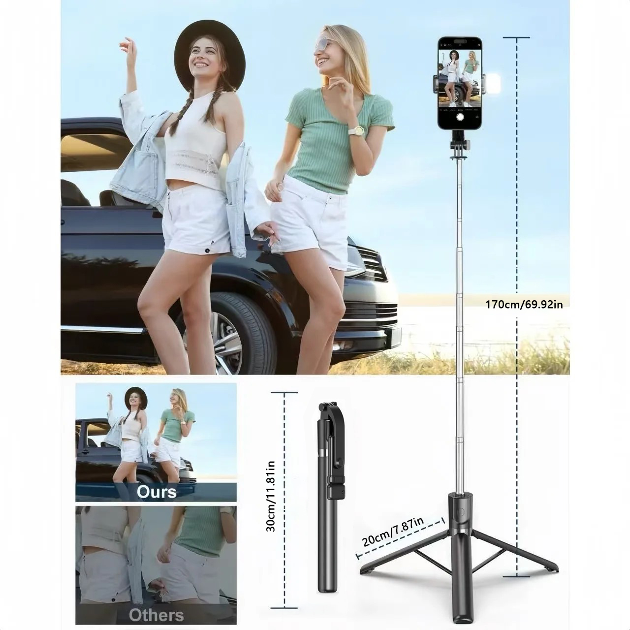1700mm Selfie Stick Drahtlose  – Photography Basics Bewertung und Preis