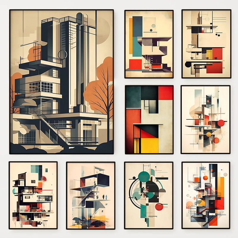 Vintage minimalistische Bauhau – Photography Geometry Bewertung und Preis